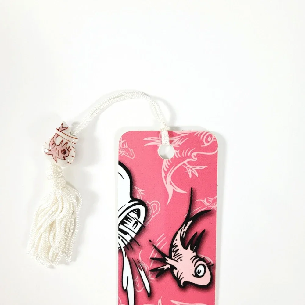 Vintage Y2K Dr. Seuss Movie Bookmark Fish Beaded Cat Hat 2003 Antioch CEBM-24368